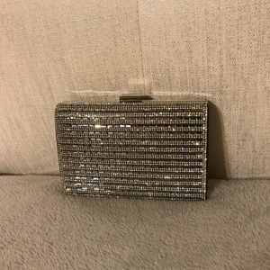 Black with Silver Stones Evening Clutch